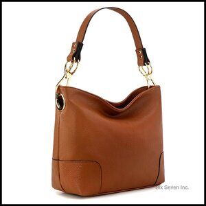 Medium Hobo Shoulder Bag Top Handle Satchel Purse Bucket Handbag Chic